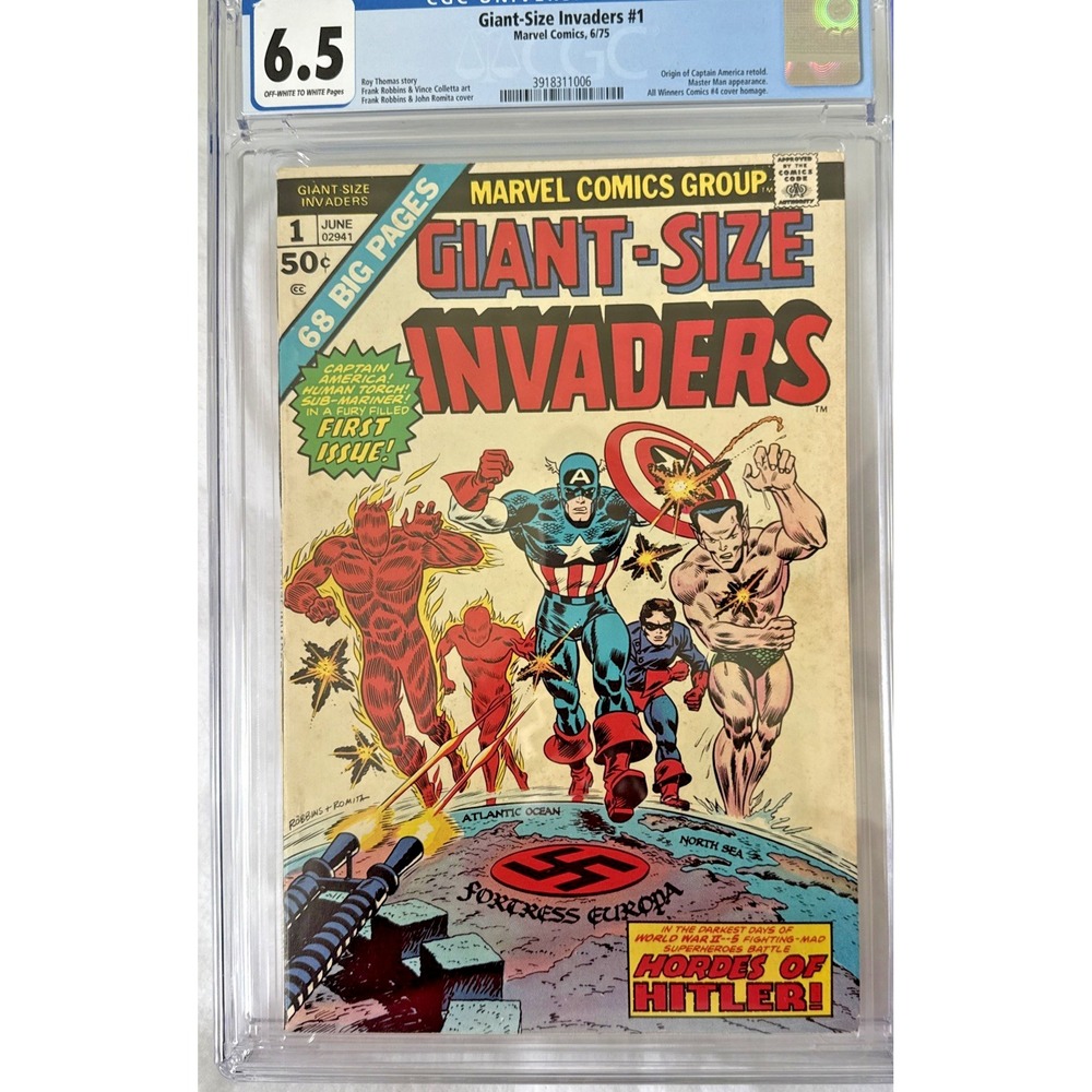 Giant-Size Invaders 1 1975 CGC 6.5 Marvel Comics Bronze Age Captain America